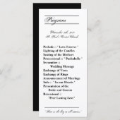 25 4x9 Wedding Programme Modern Typography Newspri Programma (Voorkant / Achterkant)