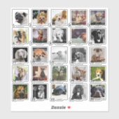 25 Aangepaste ADVENTKALENDER FOTO'S NAAM Sticker (Vel)