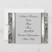 25 Anniversaire Argent Élégante Invitation (Dos)