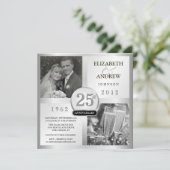 25 Anniversaire du Mariage d'argent - Invitations (Debout devant)