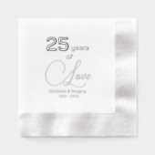 25 ans d'amour 25e anniversaire Mariage d'argent (Recto)
