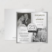 25 ans d'anniversaire de mariage - Invitations pho (Devant / Derrière)