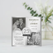 25 ans d'anniversaire de mariage - Invitations pho (Debout devant)