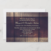 25 ans d'anniversaire de mariage invitations uniqu (Dos)