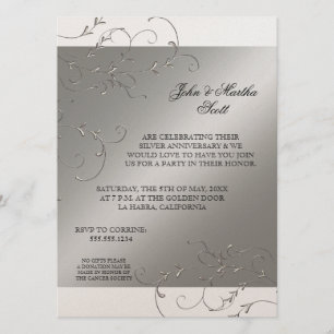 25 ans de fête, 25e anniversaire Invitation