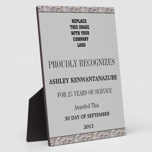 25 ans de plaque de service (Côté)