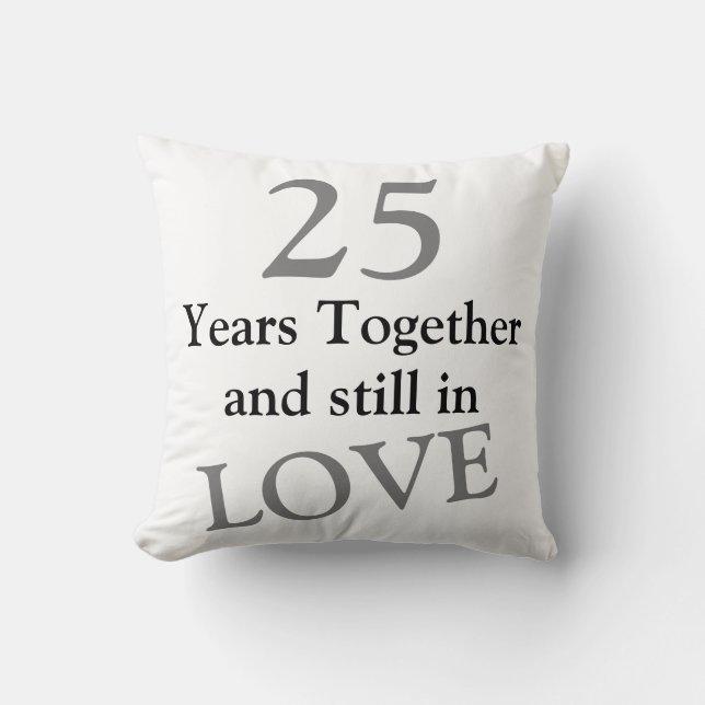 25 ans ensemble de 25ème de mariage coussin (Recto)
