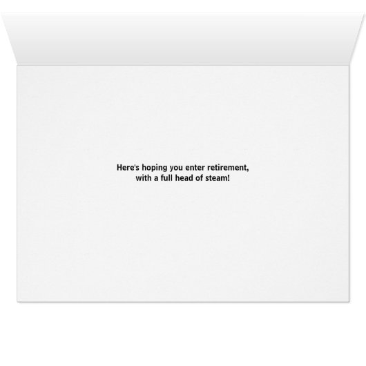 25 ans Ferroviaire Retraite Félicitations Train (Intérieur Horizontal (Bas))