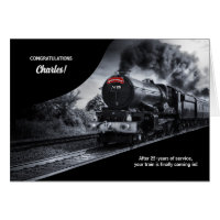 25 ans Ferroviaire Retraite Félicitations Train