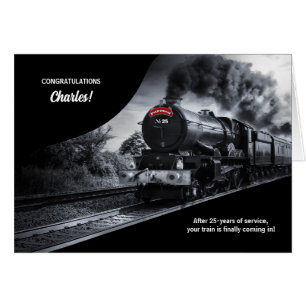 25 ans Ferroviaire Retraite Félicitations Train