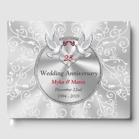 25 ans Mariage Anniversaire Livre d'or (Recto)