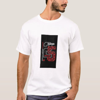25 AUTHENTIC. TEXT PRINTED T-SHIRT