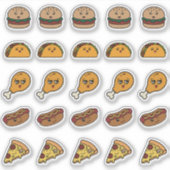 25 autocollants de nourriture rapide Kawaii mignon (Devant)