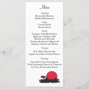 25 Balises de menu japonais Rising Sun Mariage