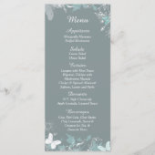 25 Bleu Papillon Fleur sauvage Cartes de menu de p (Devant)