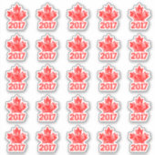25 Canadees esdoornblad Jubileum 150 jaar Sticker (Voorkant)