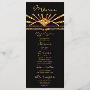 25 cartes à menu Art Déco Roaring 20s Gatsby Style