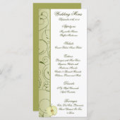 25 Cartes À Menu Green Apple Fruit (Devant / Derrière)