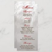 25 Cartes de menu Aiguilles de pin blanc (Devant / Derrière)