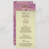 25 Cartes de menu Amethyst Bijou Embossé Papier Fl (Devant / Derrière)