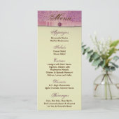 25 Cartes de menu Amethyst Bijou Embossé Papier Fl (Debout devant)