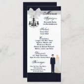 25 Cartes de menu ARMÉE Uniforme Groom Bride Robe (Devant / Derrière)