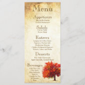 25 Cartes de menu Automne Arbre Automne Papier vie (Devant)