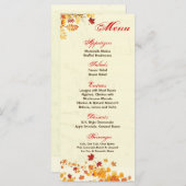 25 Cartes de menu Automne Breeze Automne Feuilles  (Devant / Derrière)