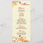25 Cartes de menu Automne Breeze Automne Feuilles (Devant)