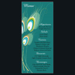 25 Cartes de menu bleu Peacock<br><div class="desc">Ces cartes de menu magnifiquement conçues sont le moyen idéal pour ajouter une touche spéciale à votre réception.</div>