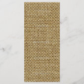 25 Cartes de menu Burlap Dentelle rose Fleur de ma (Dos)