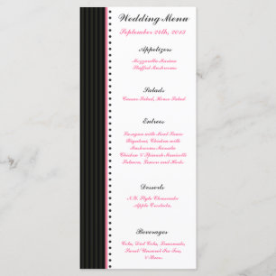 25 Cartes de menu Damas/Grilles Couronne rose rose