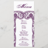 25 Cartes de menu Dentelles Damas Imprimer tissu M (Devant)