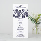 25 Cartes de menu Dentelles Damas Imprimer tissu M (Debout devant)