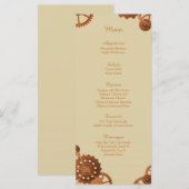 25 Cartes de menu du Mariage de cochons et d'engre (Devant / Derrière)