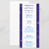 25 Cartes de menu Flacons de neige blanche (Devant / Derrière)