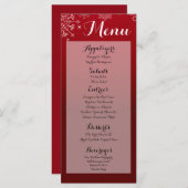 25 Cartes de menu Flammes de neige hiver Glace nei (Devant / Derrière)