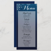 25 Cartes de menu Flammes de neige hiver Glace nei (Devant / Derrière)