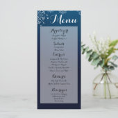 25 Cartes de menu Flammes de neige hiver Glace nei (Debout devant)