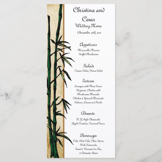25 Cartes de menu Geisha (Devant)