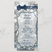 25 Cartes de menu Glace brisée Verre d'hiver brisé (Devant / Derrière)