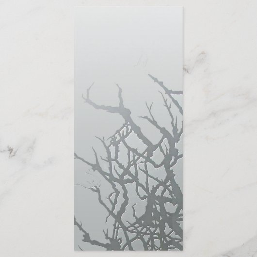 25 Cartes de menu Glass glacé Miroir Arbre (Dos)