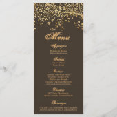 25 Cartes de menu Gold Foil Tree Feuilles Automne (Devant)