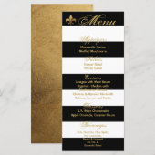 25 Cartes de menu Grille moderne Noir Blanc Contem (Devant / Derrière)