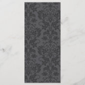 25 Cartes de menu Gris noir Formal Gothic Print (Dos)