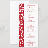 25 Cartes de menu Hiver Gris/Arbre Rouge (Devant / Derrière)