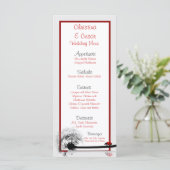 25 Cartes de menu Lady Bug sur Dandelion Rouge Sil (Debout devant)