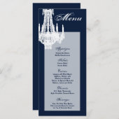 25 Cartes de menu Lustre en cristal Glitz Glamor D (Devant / Derrière)