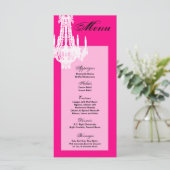 25 Cartes de menu Lustre en cristal Glitz Glamor D (Debout devant)