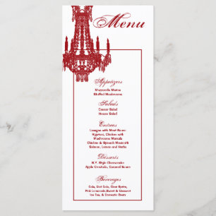 25 Cartes de menu Lustre en cristal Glitz Glamor D